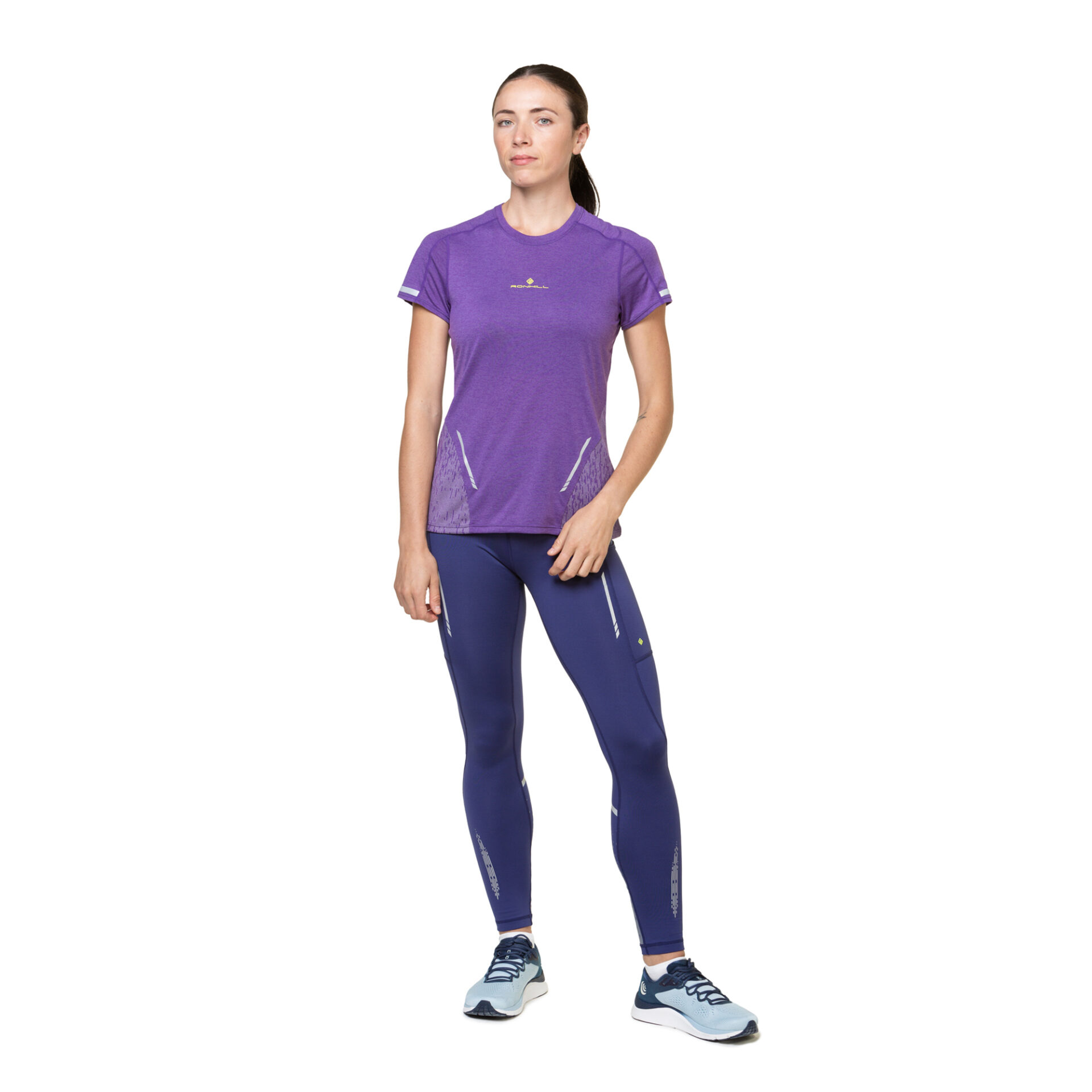 Ronhill Women's Tech Reflect S/S Tee - Regal Purple/Reflect - Image 5