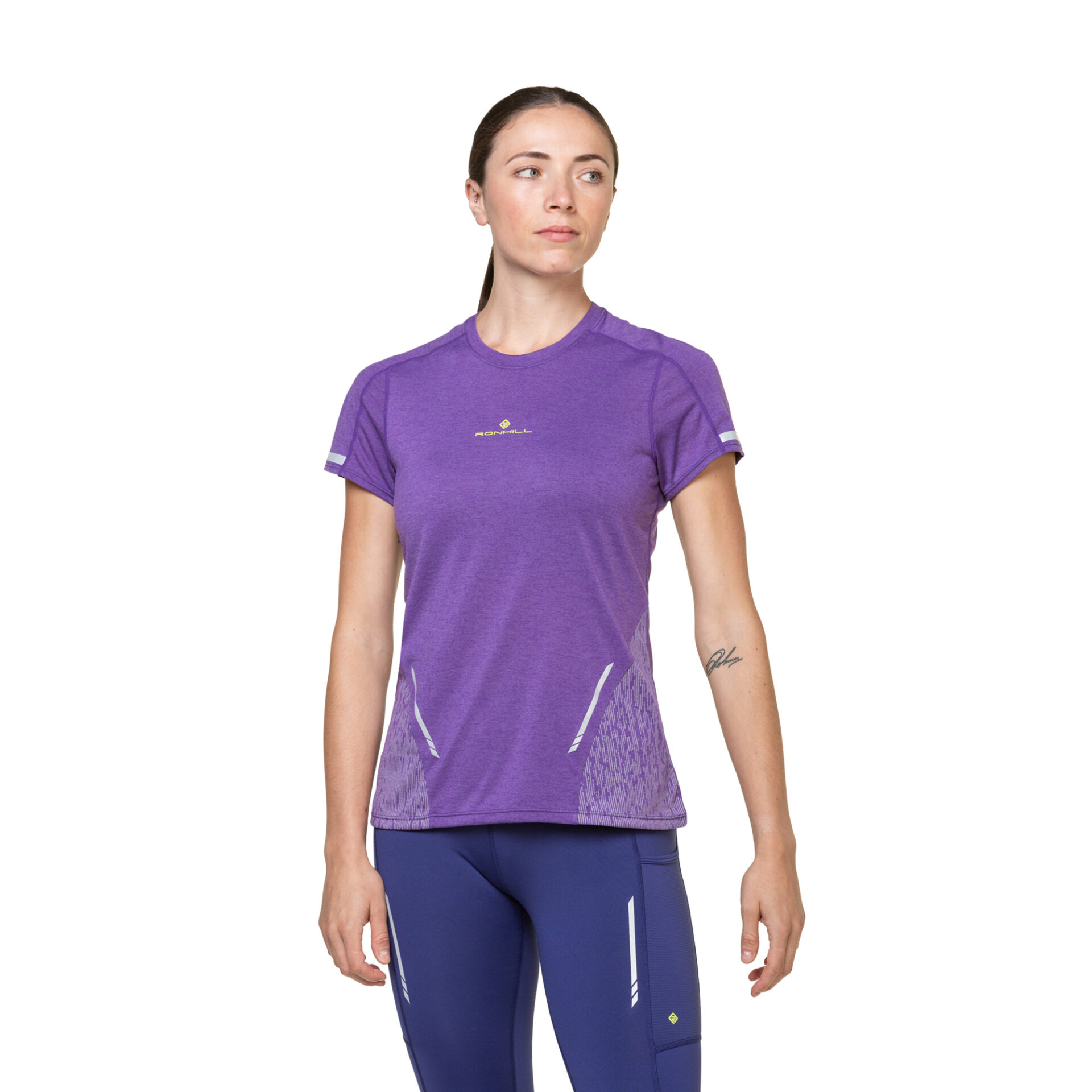 Ronhill Women's Tech Reflect S/S Tee - Regal Purple/Reflect - Image 3