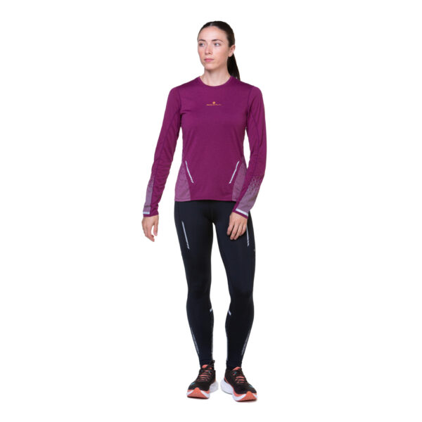 Ronhill Women's Tech Reflect L/S Tee - Blackcurrant/Reflect - Image 6