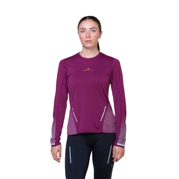 Ronhill Women's Tech Reflect L/S Tee - Blackcurrant/Reflect - Image 3