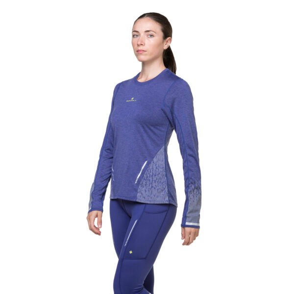 Ronhill Women's Tech Reflect L/S Tee - Deep Ocean/Reflect - Image 3