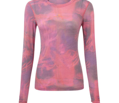 Ronhill Women's Tech Golden Hour L/S Tee - Salsa Illuminations