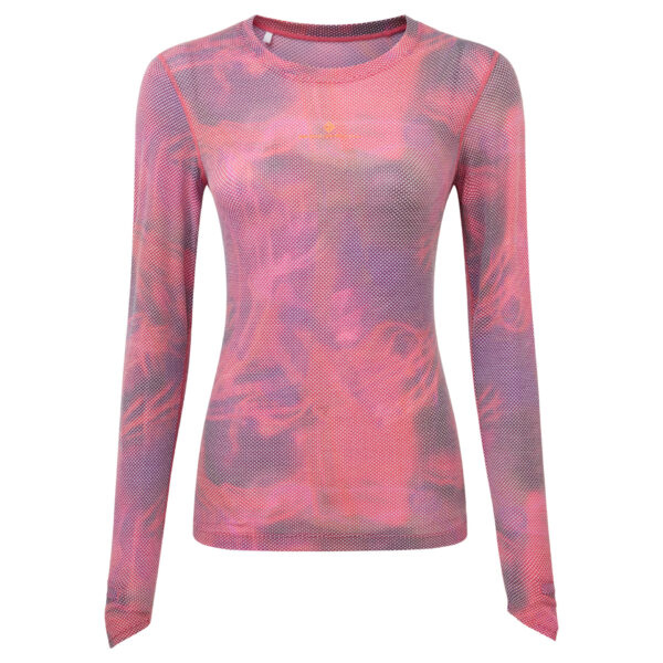 Ronhill Women's Tech Golden Hour L/S Tee - Salsa Illuminations