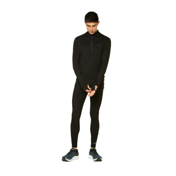 Ronhill Men's Tech Merino 1/2 Zip - Black/Lake - Image 3