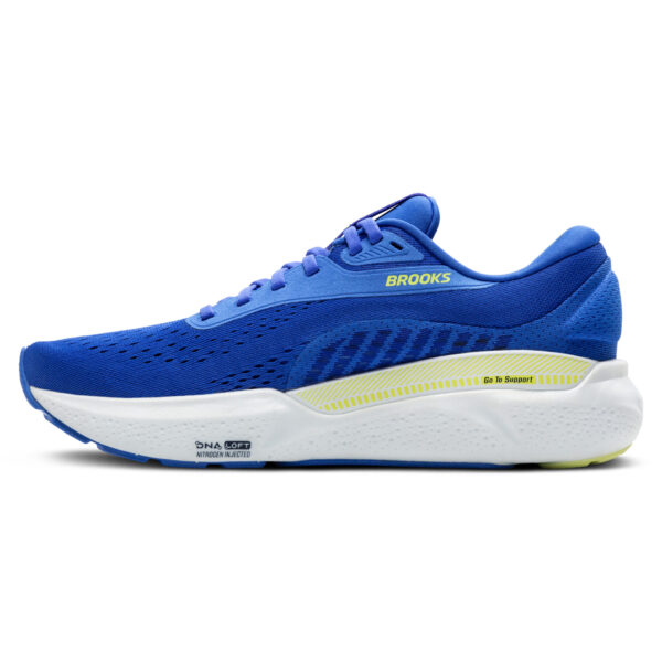 Brooks Men's Adrenaline GTS 24 - Cobalt/Neo Yellow/Peacoat - Image 2
