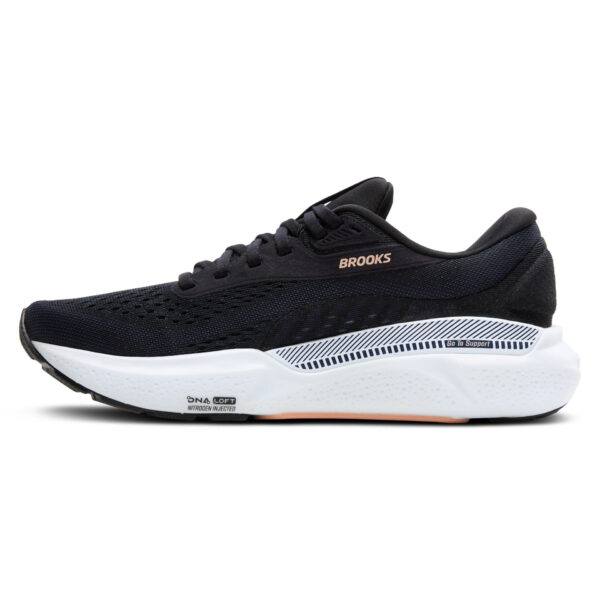 Brooks Women's Adrenaline GTS 24 - Black/Peach/Peacoat - Image 2