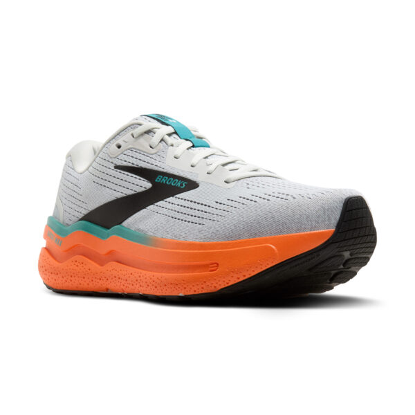 Brooks Men's Ghost Max 2 - Oyster Mushroom/Orange/Teal - Image 3