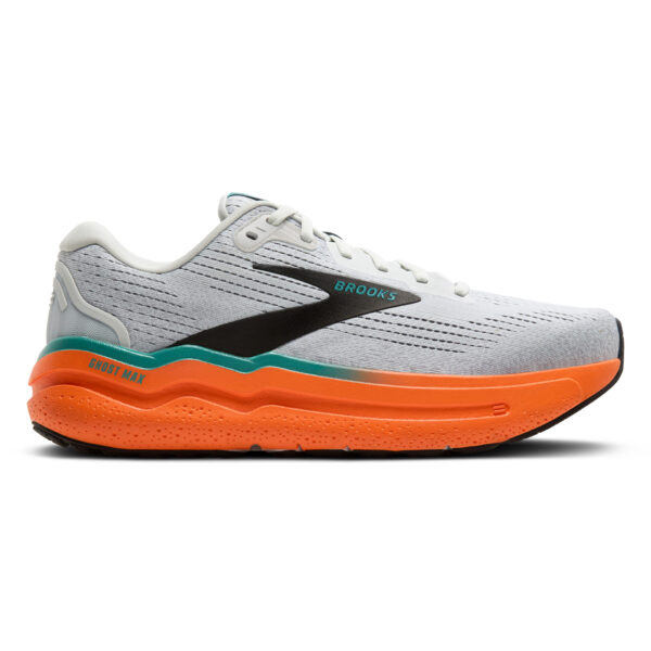 Brooks Men's Ghost Max 2 - Oyster Mushroom/Orange/Teal