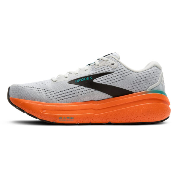 Brooks Men's Ghost Max 2 - Oyster Mushroom/Orange/Teal - Image 2