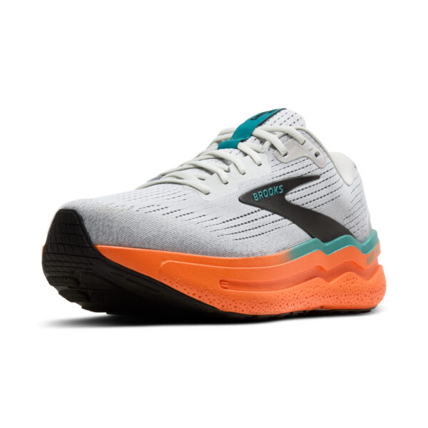Brooks Men's Ghost Max 2 - Oyster Mushroom/Orange/Teal - Image 4