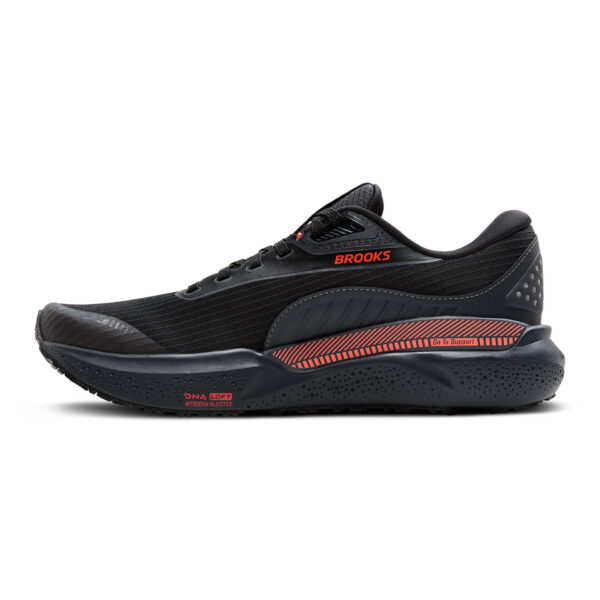 Brooks Women's Adrenaline GTS 24 Weatherized - Black/Ebony/Hot Coral - Image 2