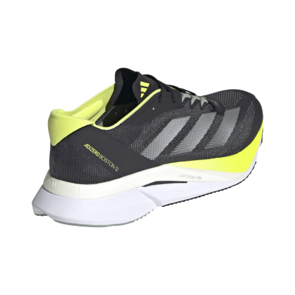 Adidas Men's Adizero Boston 12 - Aurora Ink/Silver Metallic/Pulse Lime - Image 4