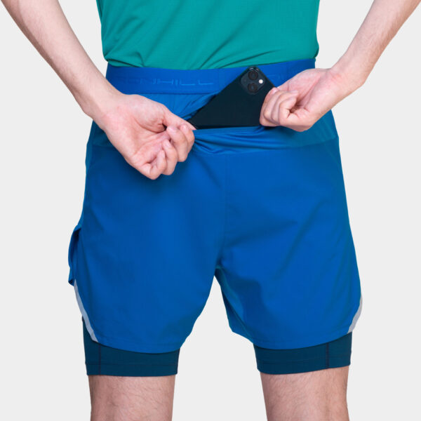 Ronhill Men's Tech 5" Twin Short - Seafaring/Dark Navy - Image 4