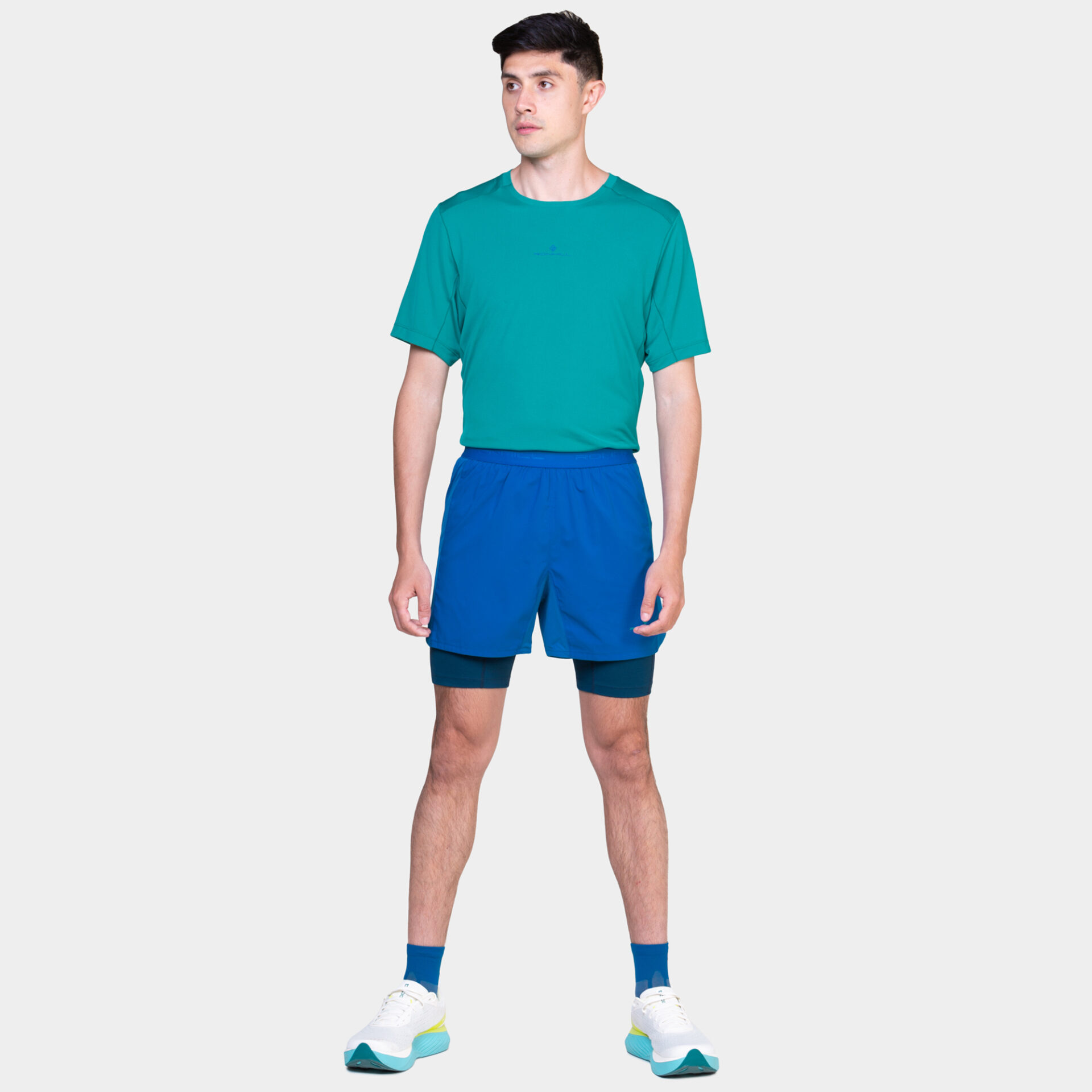Ronhill Men's Tech 5" Twin Short - Seafaring/Dark Navy - Image 7