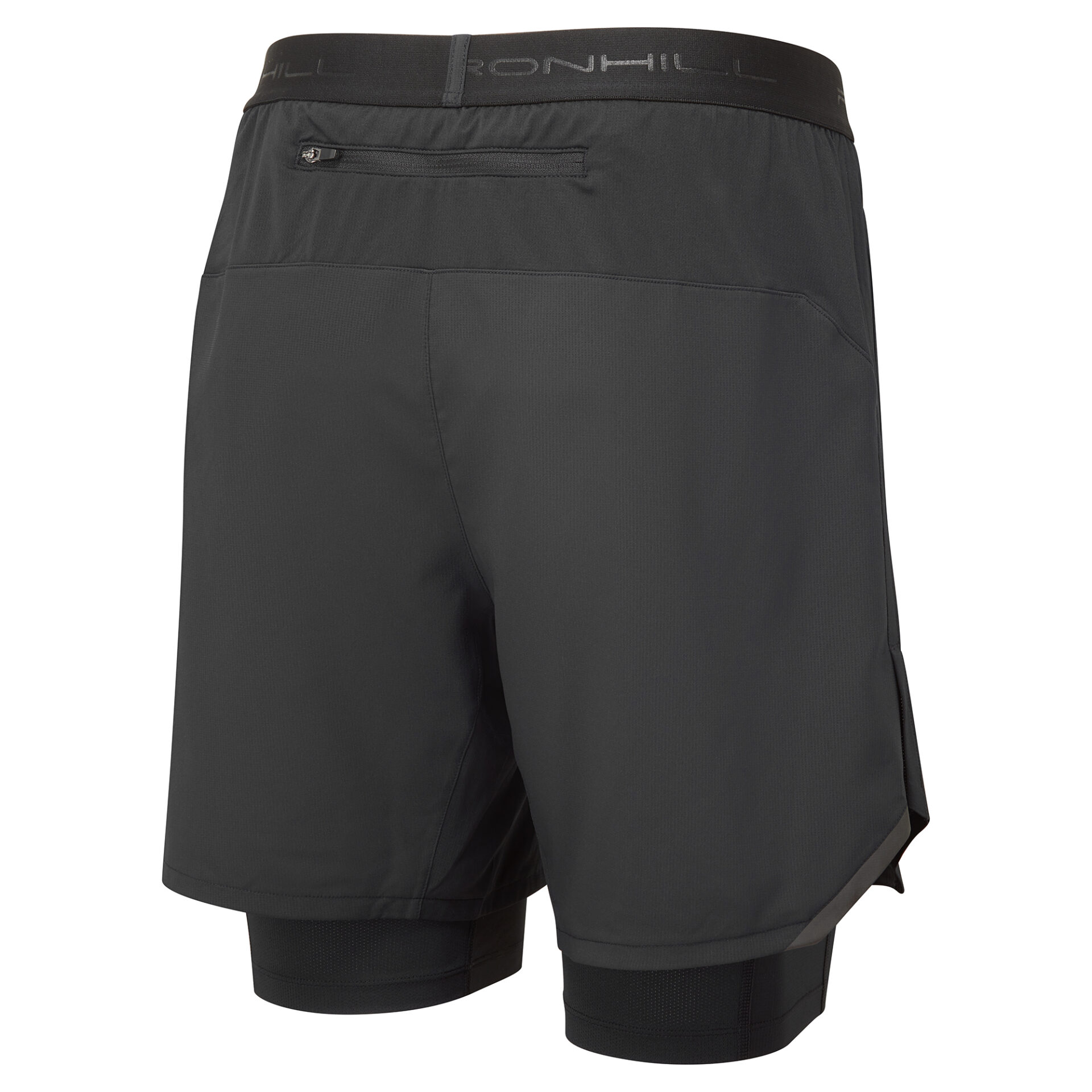 Ronhill Men's Tech 7" Twin Short - All Black - Image 2