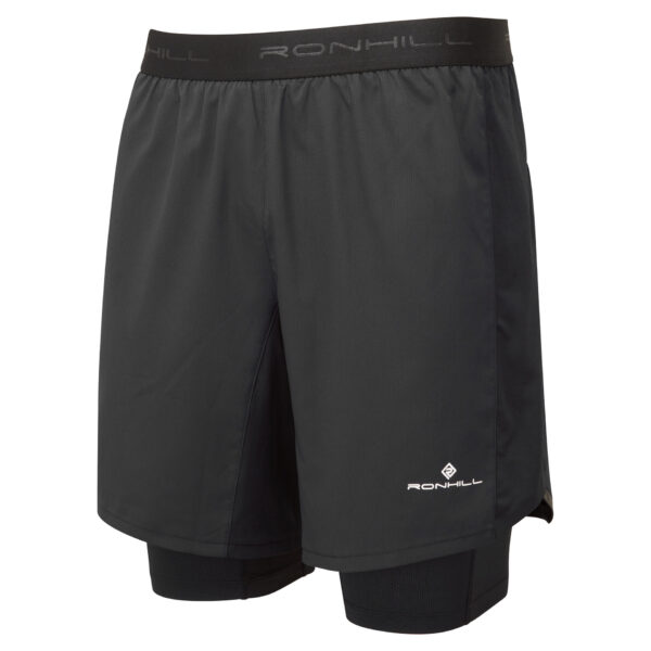 Ronhill Men's Tech 7" Twin  Short - All Black