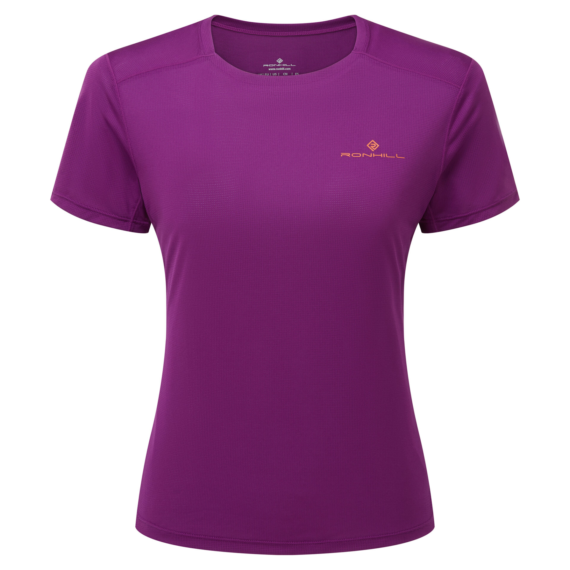 Ronhill Women's Tech Short Sleeve Tee - Grape Juice/Saffron