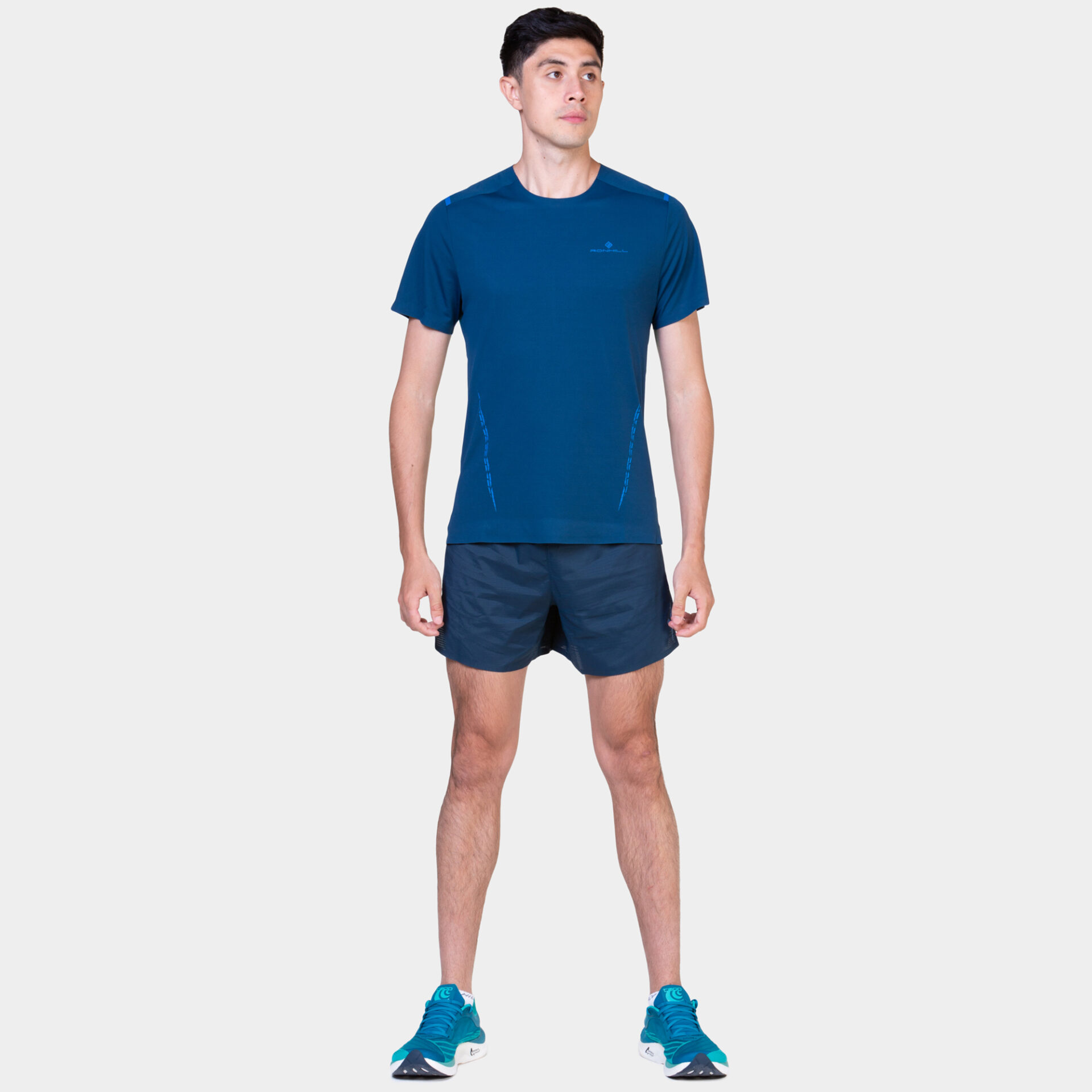 Ronhill Men's Tech Race S/S Tee - Navy/Deep Laguna - Image 2