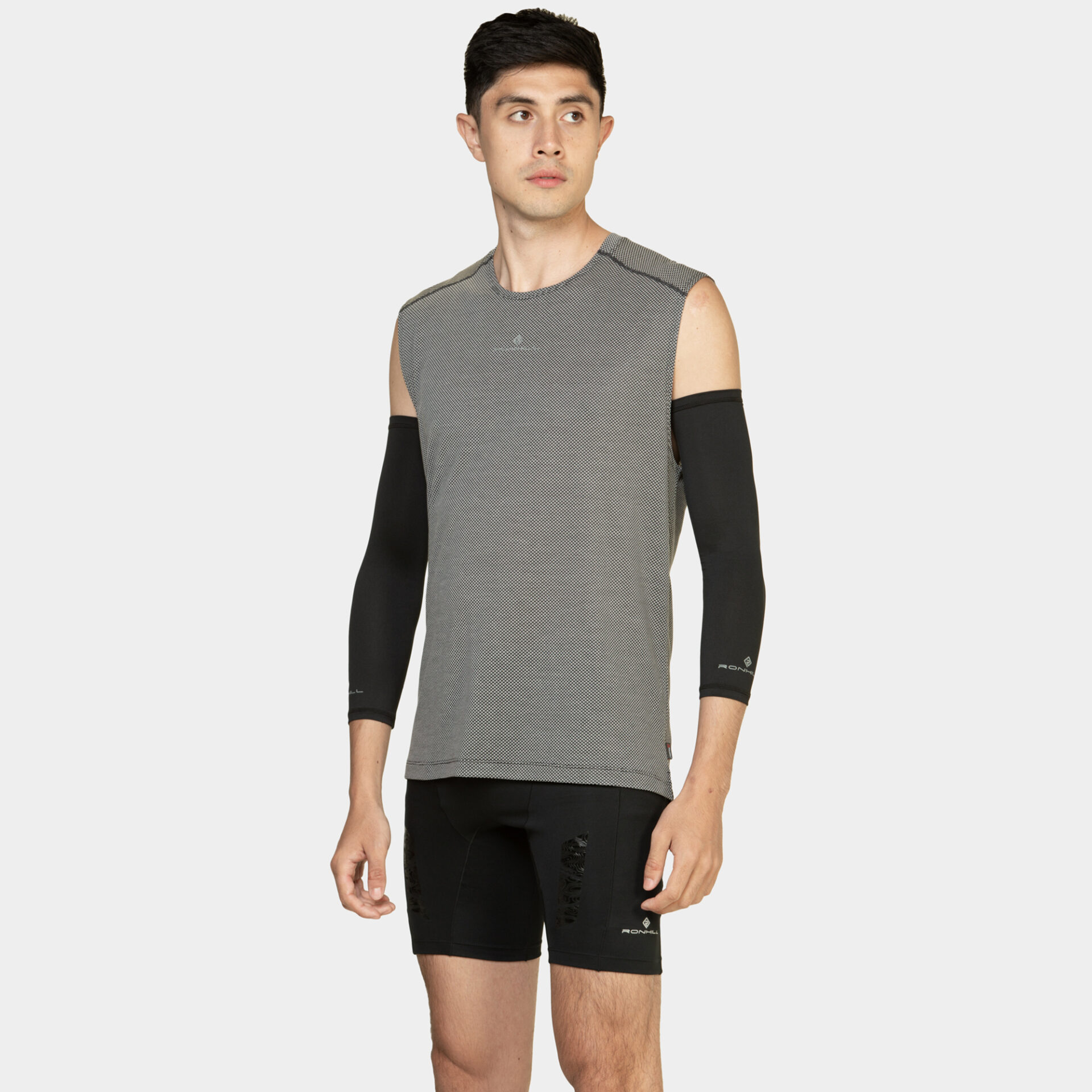 Ronhill Men's Tech Golden Hour Tank - Black Matrix