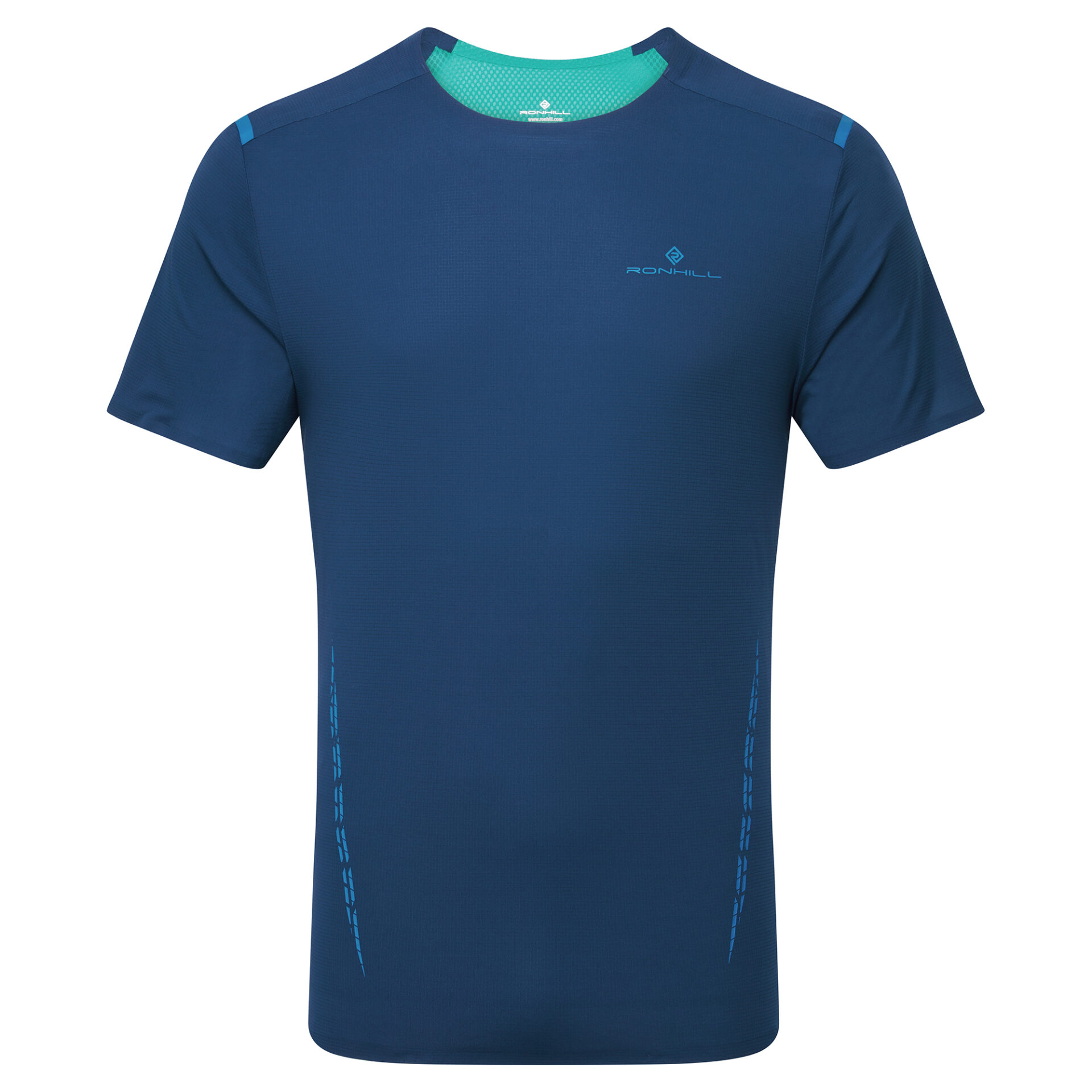Ronhill Men's Tech Race S/S Tee - Navy/Deep Laguna - Image 5