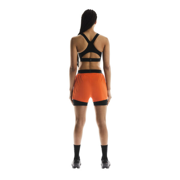 On Women's 3" Performance 2/1 Shorts - Flame/Black - Image 4