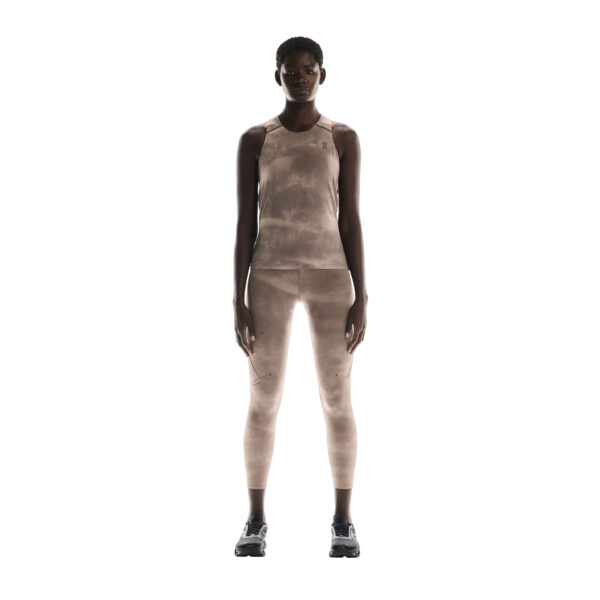 On Women's Performance Tank AOP - Cinder/Black - Image 2