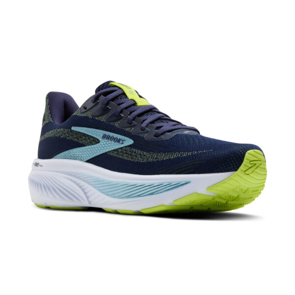 Brooks Men's Ghost 17 Wide - Peacoat/Lime/Blue - Image 3