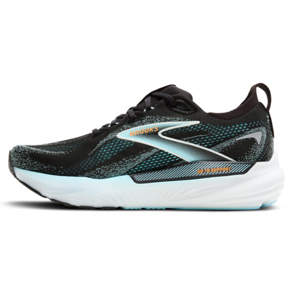 Brooks Men's Glycerin GTS 22 - Black/Atomizer/Blazing Orange - Image 2