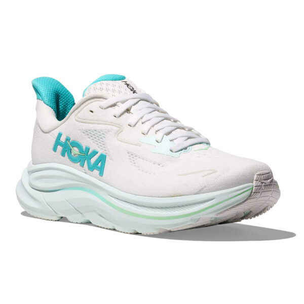 Hoka Women's Clifton 10 - White/Cielo Blue - Image 3