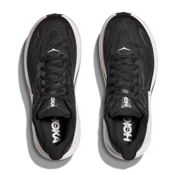 Hoka Men's Clifton 10 Wide - Black/White - Image 6
