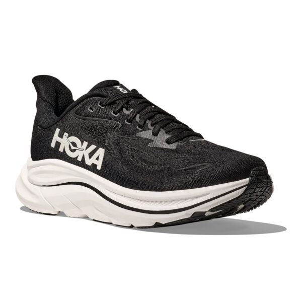 Hoka Men's Clifton 10 Wide - Black/White - Image 3