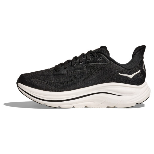 Hoka Men's Clifton 10 Wide - Black/White - Image 2