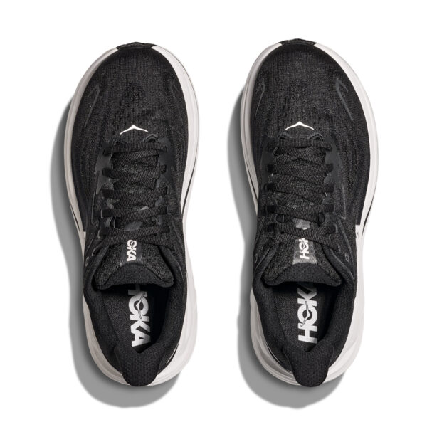 Hoka Women's Clifton 10 Wide - Black/White - Image 6