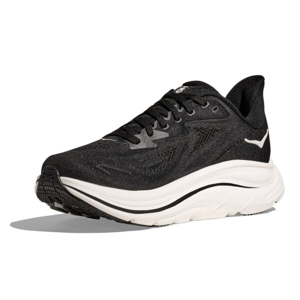 Hoka Women's Clifton 10 Wide - Black/White - Image 4