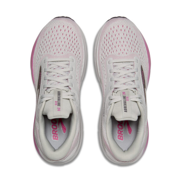 Brooks Women's Adrenaline GTS 24 - Oyster/Excalibur/Pink - Image 5