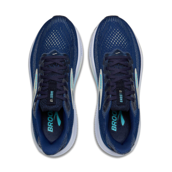 Brooks Women's Ghost 17 Wide - Navy/Green/Turquoise - Image 5