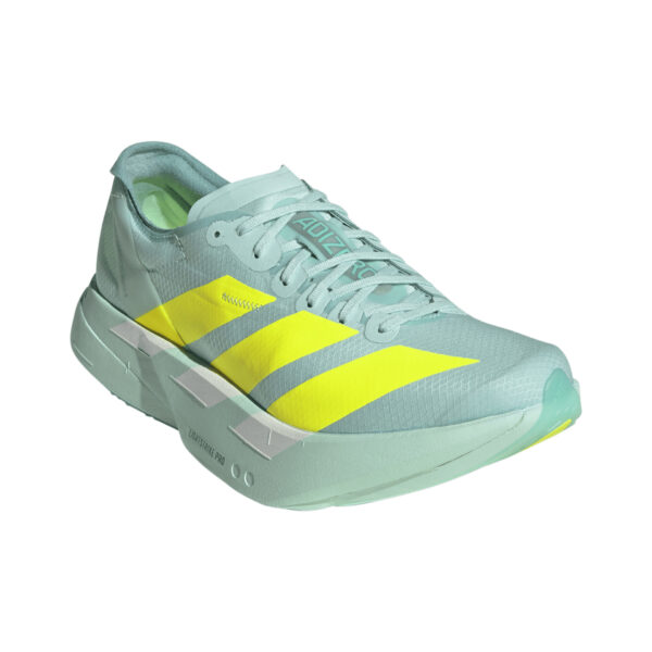 Adidas Women's Adizero Adios Pro 4 - Semi Flash Aqua/Lucid Lemon/Mint Ton - Image 3