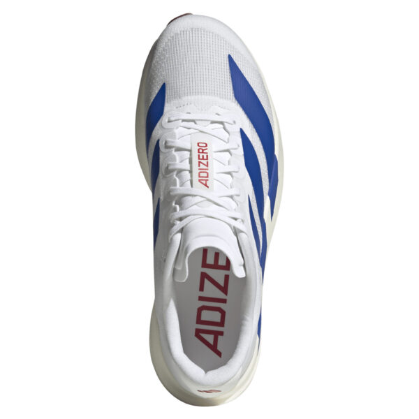 Adidas Men's Adizero Evo SL - Cloud White/Royal Blue/Pure Ruby - Image 5