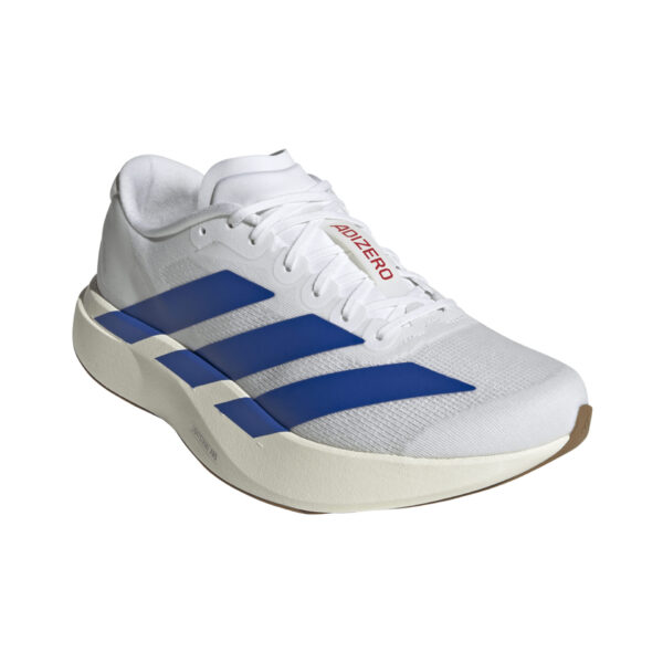 Adidas Men's Adizero Evo SL - Cloud White/Royal Blue/Pure Ruby - Image 3