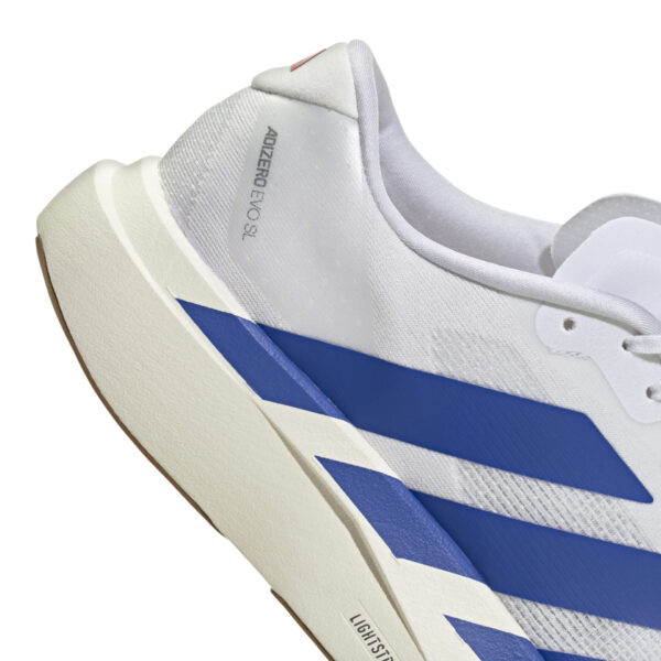 Adidas Men's Adizero Evo SL - Cloud White/Royal Blue/Pure Ruby - Image 8