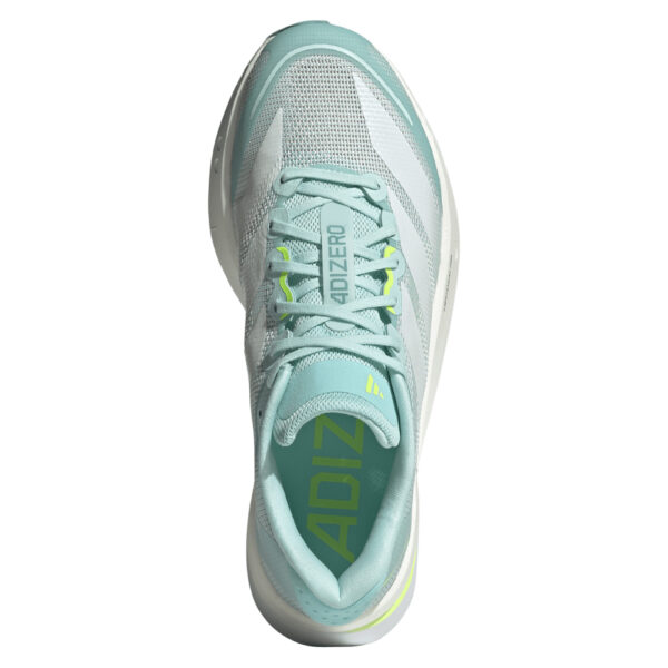 Adidas Women's Adizero Boston 13 - Semi Flash Aqua/Zero Metalic/Lucid Lemon - Image 5