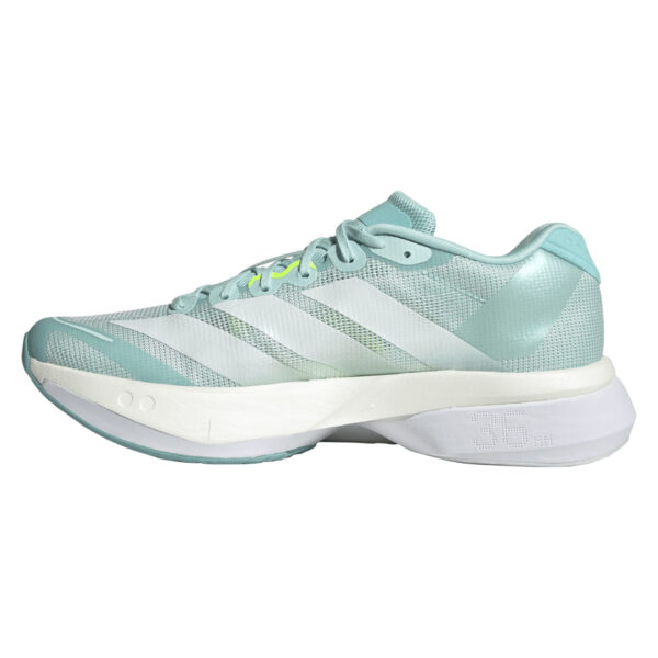 Adidas Women's Adizero Boston 13 - Semi Flash Aqua/Zero Metalic/Lucid Lemon - Image 2