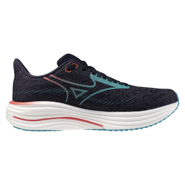 Mizuno Men's Wave Rider 29 - Odyssey Gray/Capri Breeze/Calypso Coral - Image 2