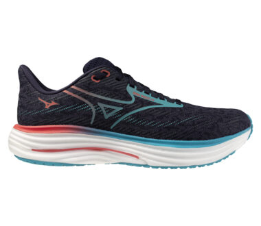 Mizuno Men's Wave Rider 29 - Odyssey Gray/Capri Breeze/Calypso Coral