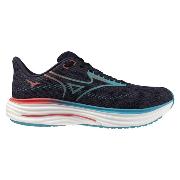 Mizuno Men's Wave Rider 29 - Odyssey Gray/Capri Breeze/Calypso Coral