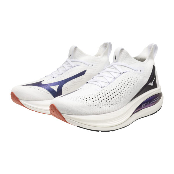 Mizuno Men's Neo Vista 2 - White/White/Iris Bloom - Image 3