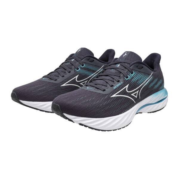 Mizuno Men's Wave Inspire 21 - Odyssey Gray/White/Capri Breeze - Image 3