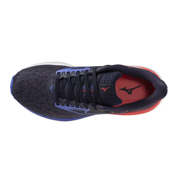 Mizuno Women's Wave Rider 29 - Odyssey Gray/Iris Bloom/Calypso Coral - Image 4