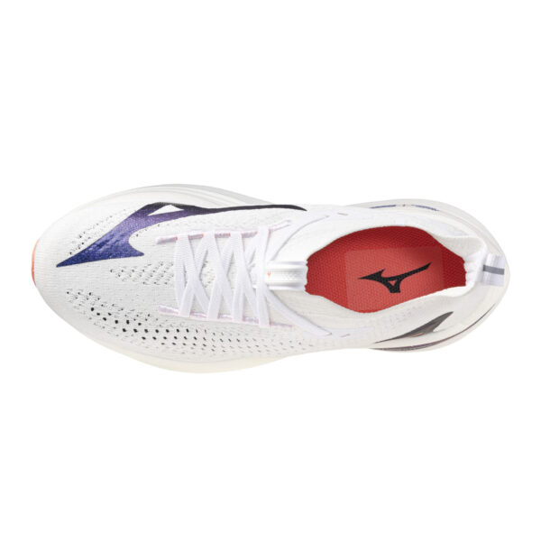 Mizuno Women's Neo Vista 2 - White/Striking Coral/Iris Bloom - Image 4