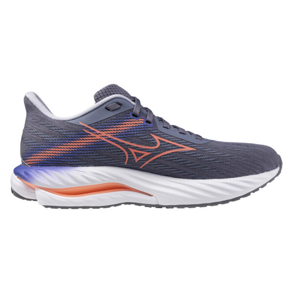 Mizuno Women's Wave Inspire 21 - Blue Granite/Striking Coral/Iris Bloom - Image 2